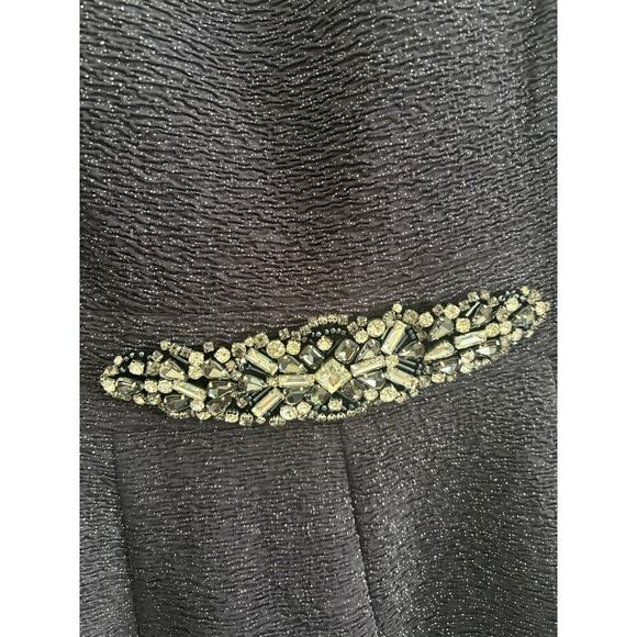 Eliza J embellished sparkle knit fit & flare dress steel grey sz 14 - Picture 5 of 12